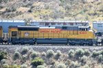 UP 8353 (SD70ACe) repainted with out the Flag, maybe the UP is done with the flag ! at Cajon CA. 8/5/2022